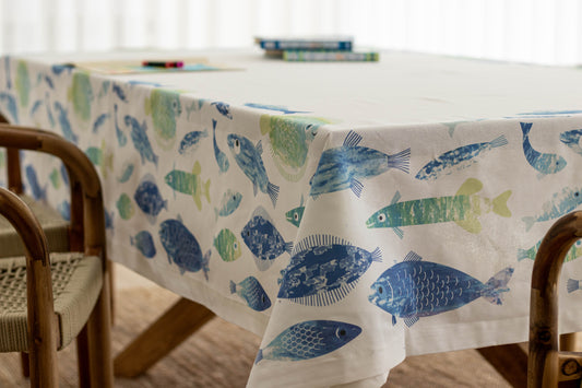 Toalha de Mesa - PEIXES AZUL